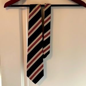 Robert Talbott for Roger Stevens navy, red, and grey tie